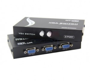 迈拓 2口 录像机切换器 共享器 显示器转换器监控宽屏 送VGA线